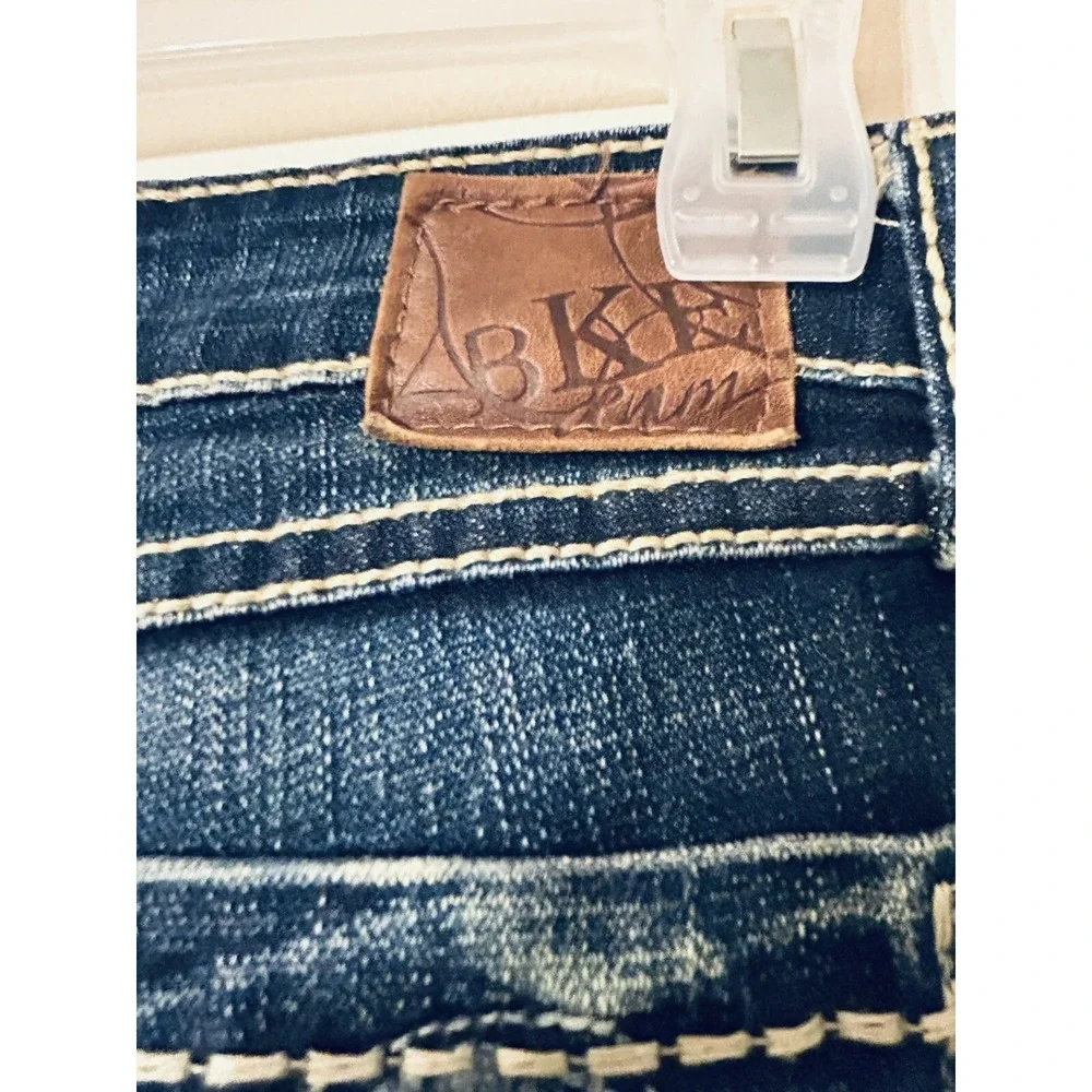Womens BKE Buckle Madison Skinny Straight Stretch Blue Jeans 30X33 - Picture 8 of 10